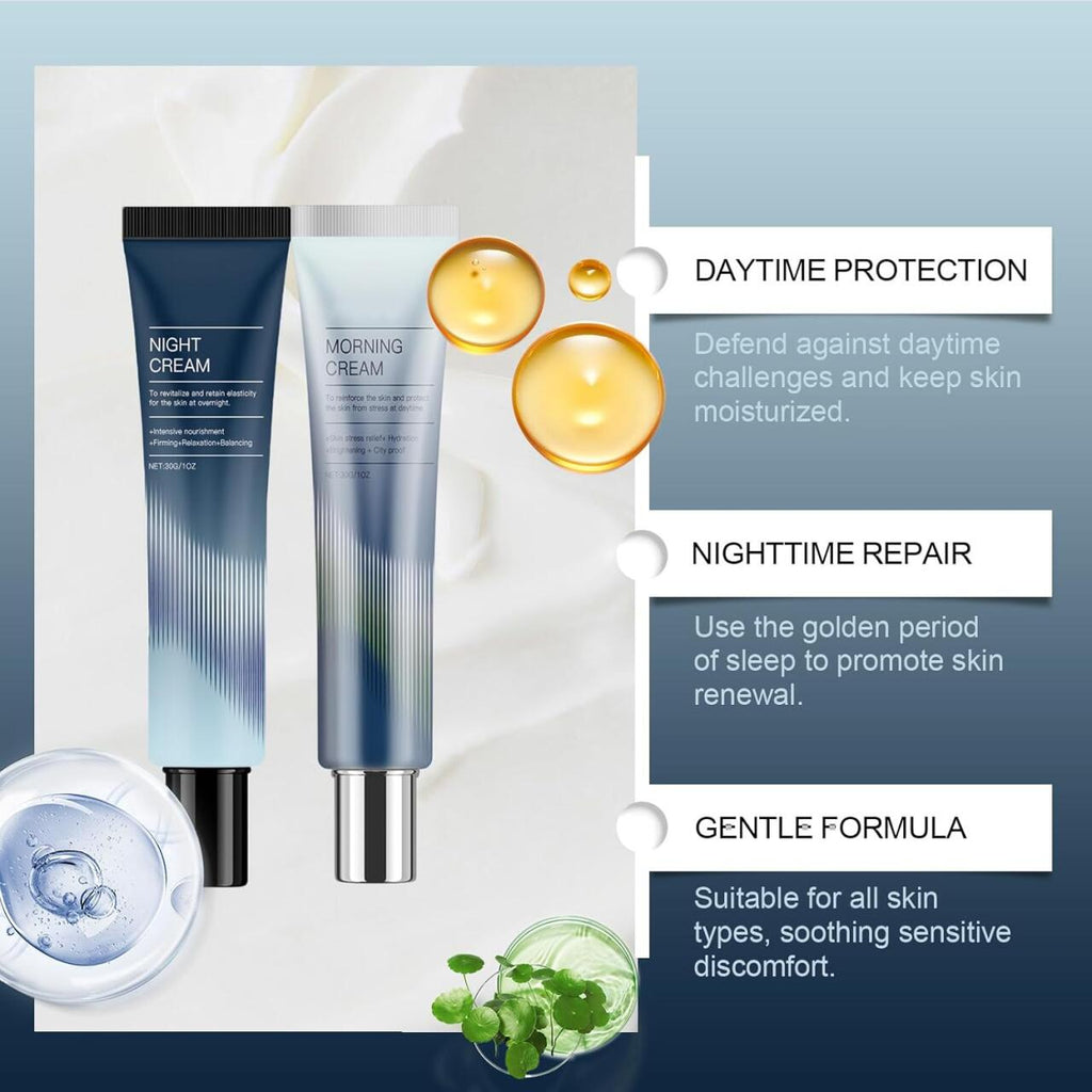 Kit Crema Hidratante de Día y Noche con Extracto de Centella Asiática