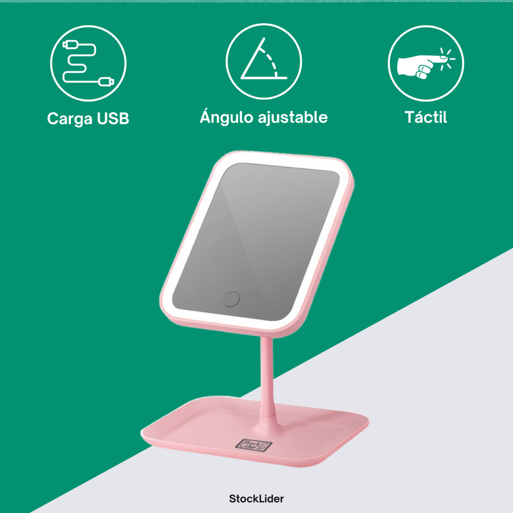 Espejo con luz LED