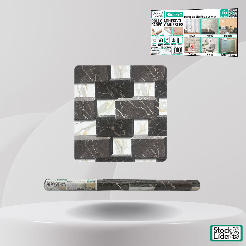 Rollo adhesivo pared y muebles 45cm x 2m