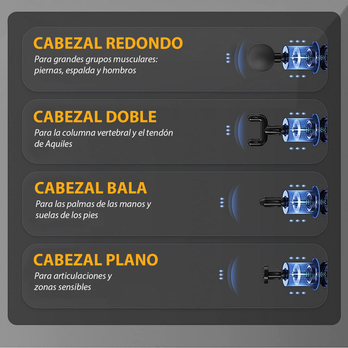 Pistola Masajeadora Varios Accesorios