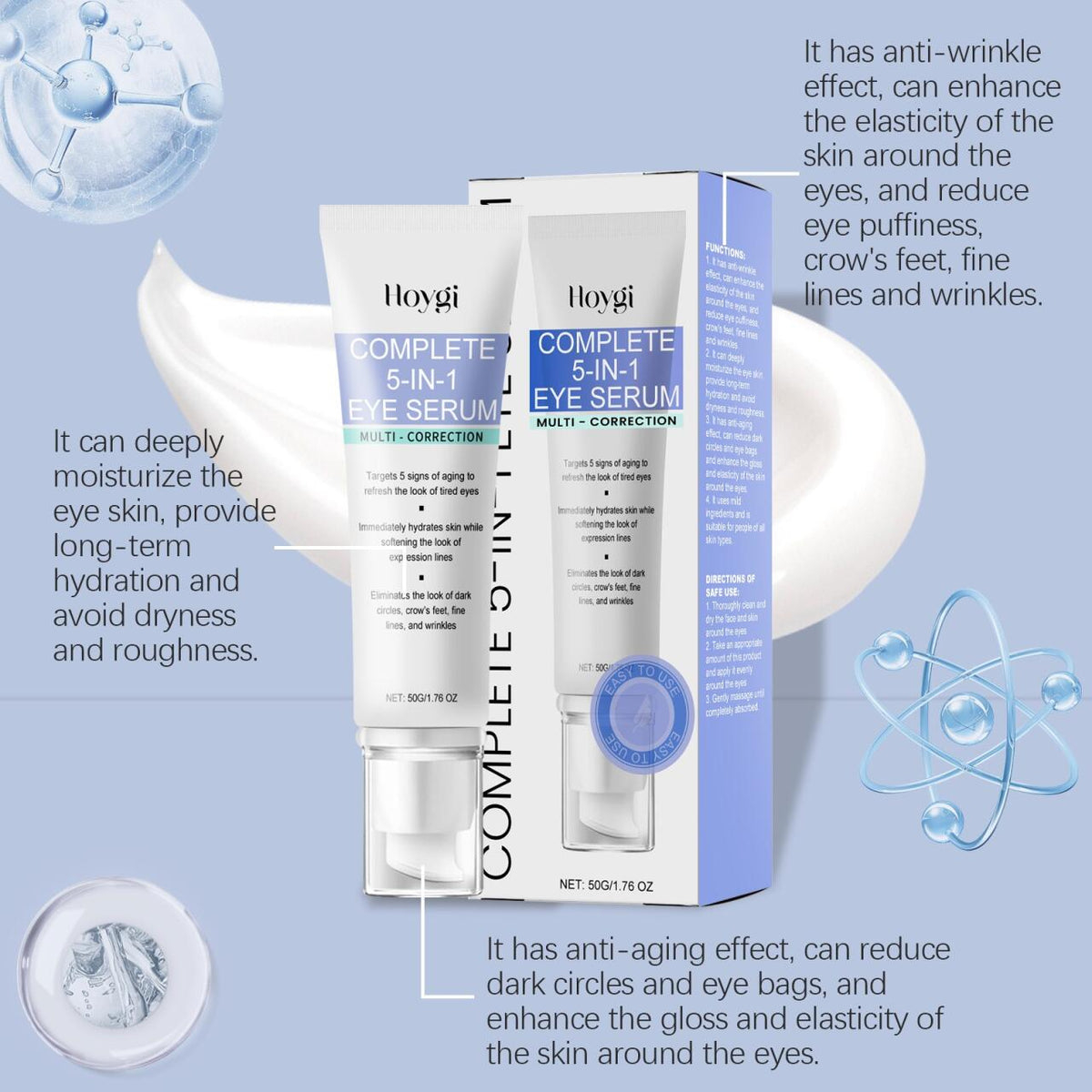 Sérum de Ojos 5 en 1 Multicorrección – Rejuvenece y Revitaliza tu Mirada