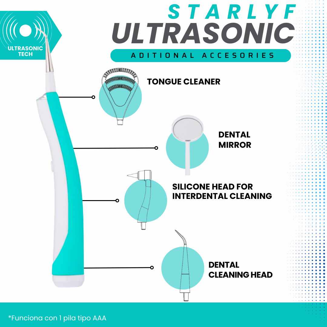 Limpiador Dental con Vibración de Alta Frecuencia - Blanqueador Dental