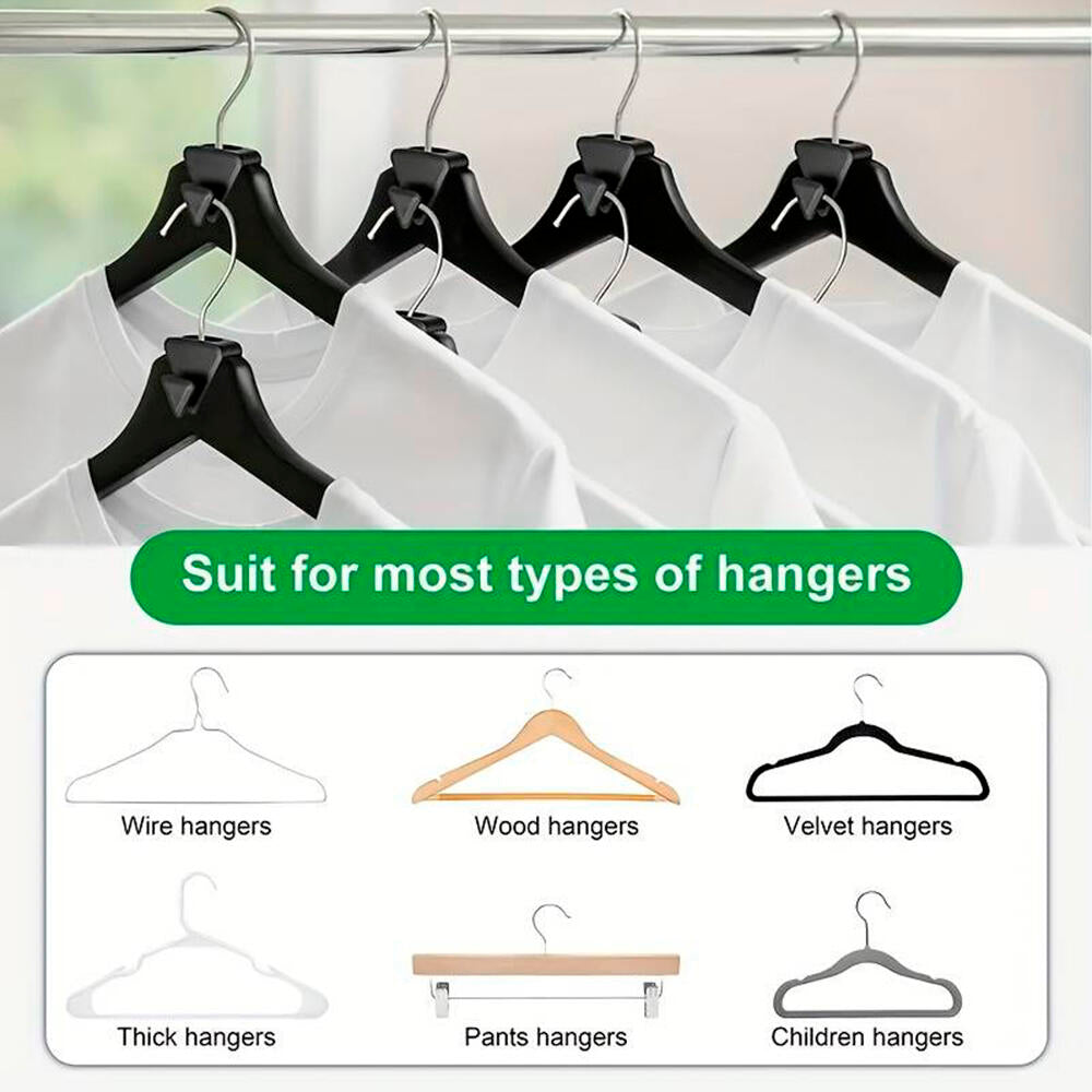 18 Piezas Ganchos para Perchas de Plástico - Mini Organizador Clip para Colgar y Optimizar Espacio en el Armario