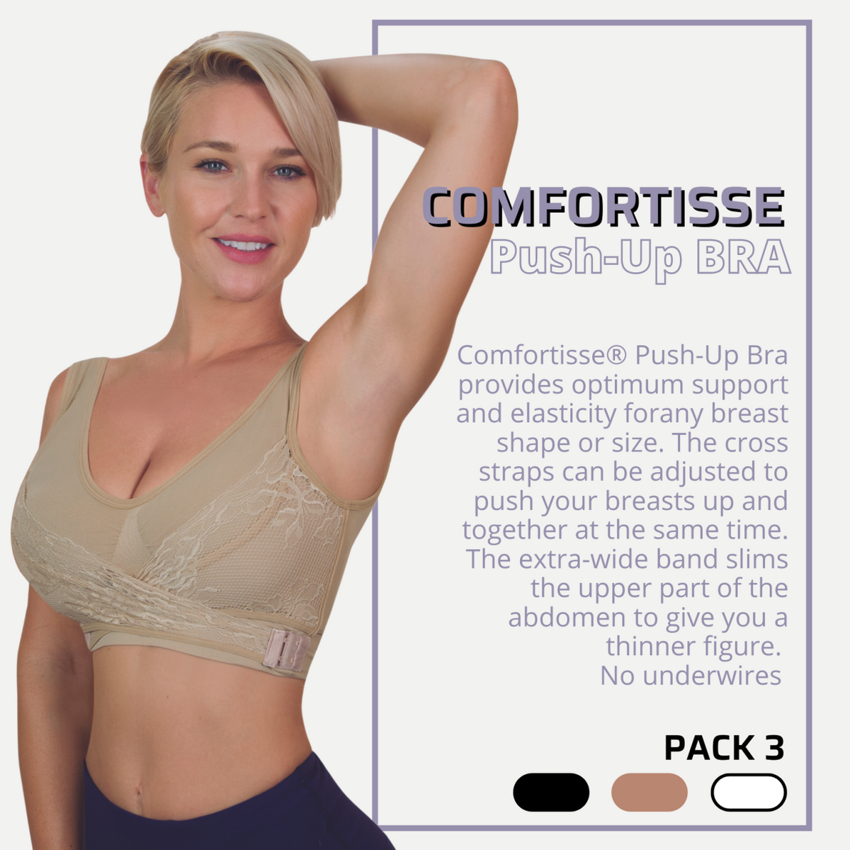 Sujetador Push Up Sin Costuras Set of 3