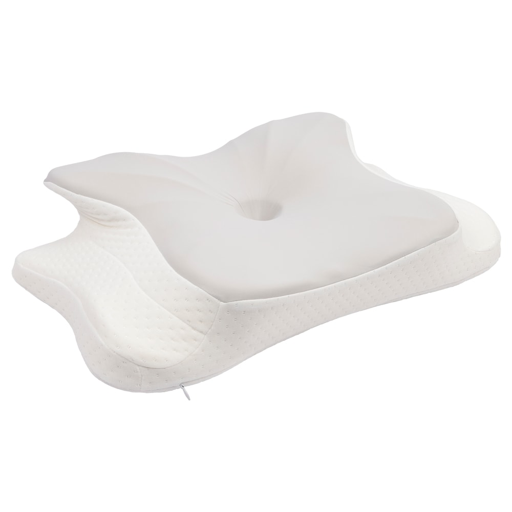 Almohada Cervical Viscoelástica Ergonómica 57x36x12 cm, Mariposa, Soporte Cuello y Hombros, Funda Lavable, Antironquidos