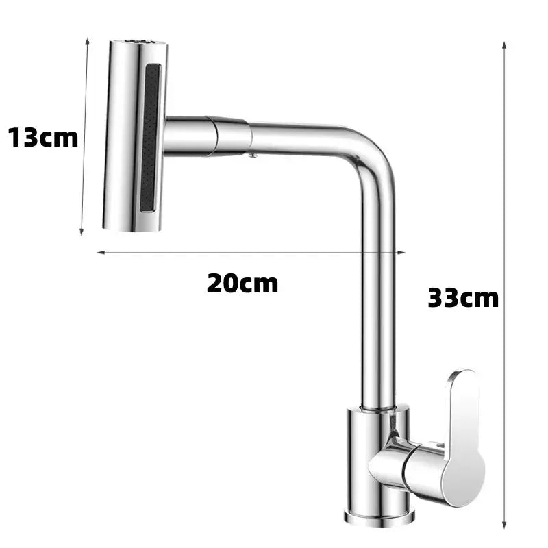 Grifo Giratorio Con Cascada Para Extension 4 en 1