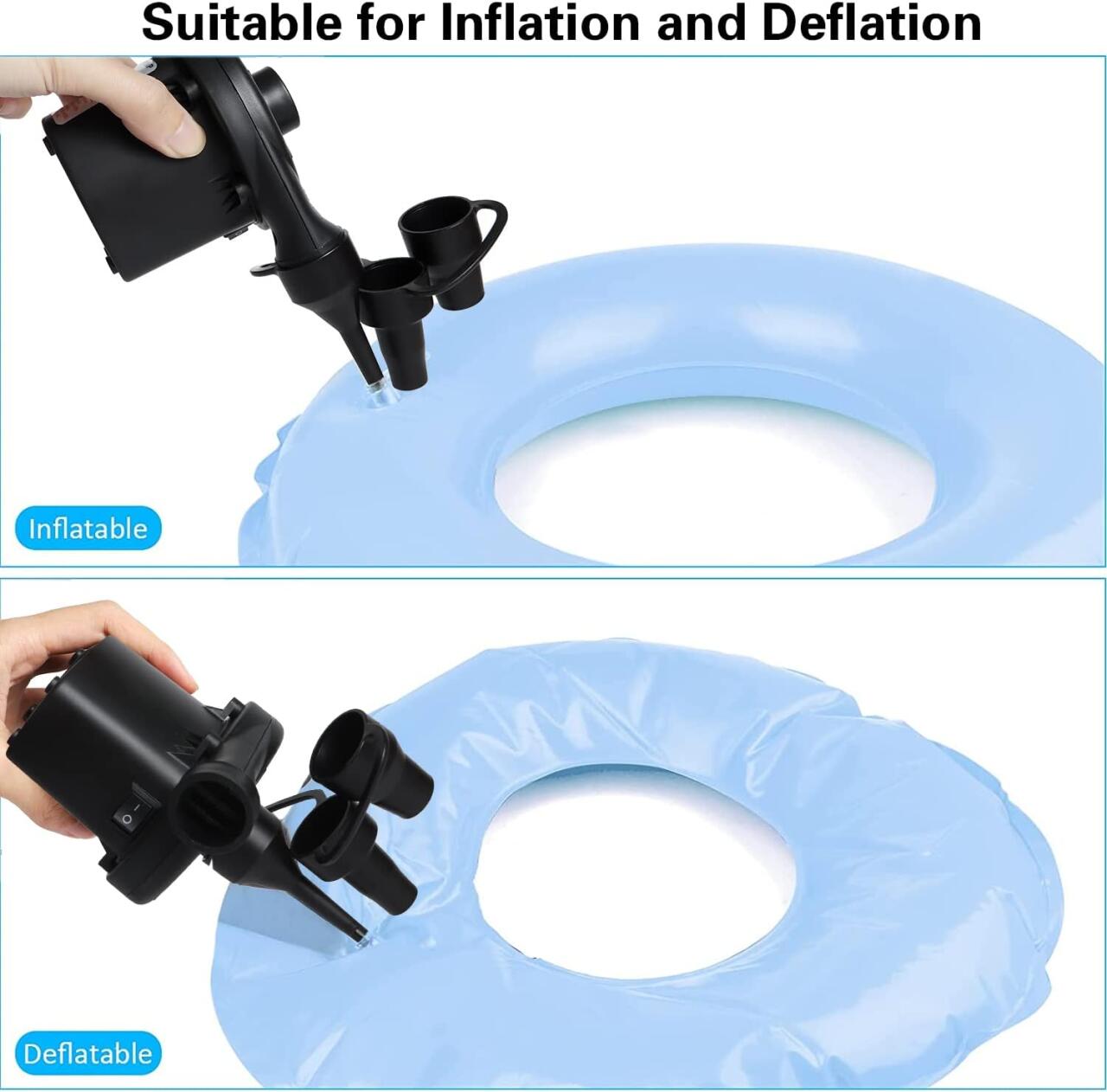 Inflador Eléctrico Portátil 240V AC / 12V DC – Bomba de Aire 2 en 1