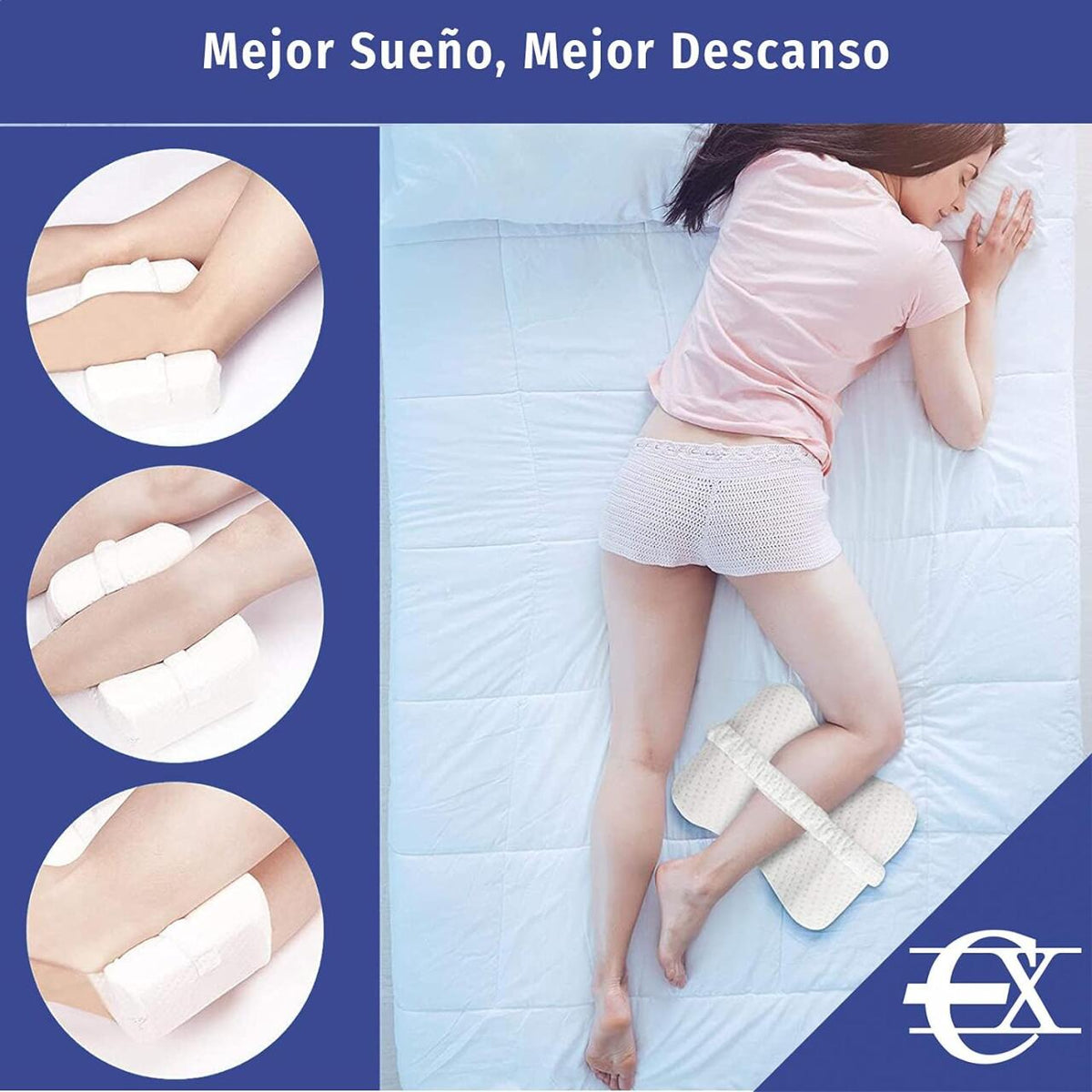 Cojin para Dormir de Lado con Elastico