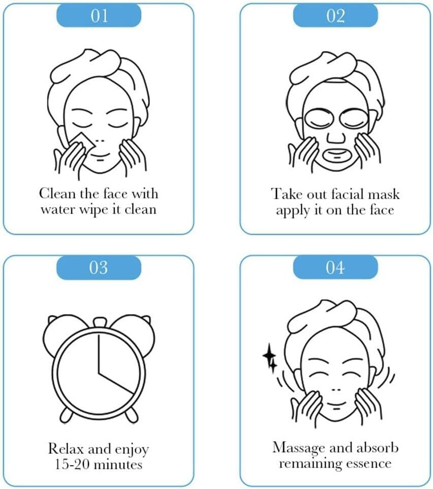 Mascarilla Facial 3 Pasos Ácido Hialurónico y Aminoácidos (0.8g + 0.8g + 25g)