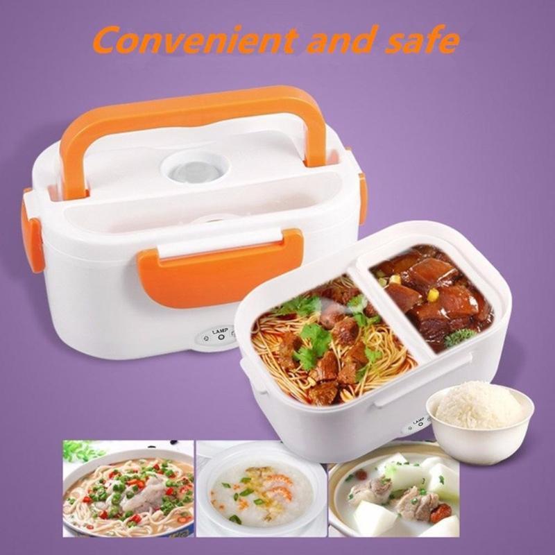 Fiambrera Tartera Táper Eléctrica Táper Para Comida Caliente en Trabajo y Coche 1,5L Fiambrera Térmica 2 en 1