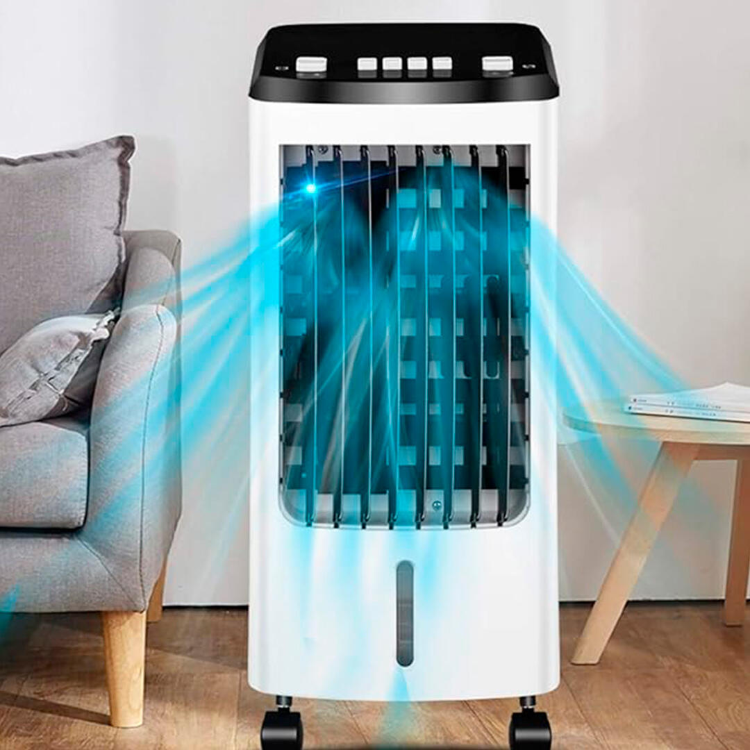 Climatizador y enfriador portátil de bajo consumo con control remoto