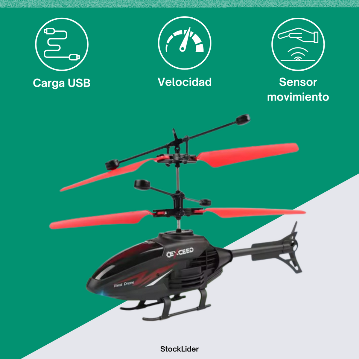 Helicóptero con mando