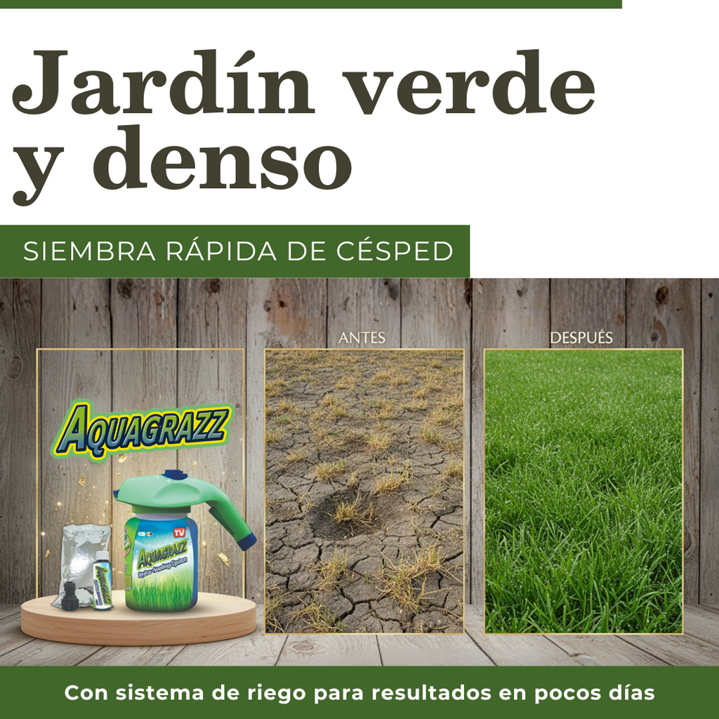 Sistema tipo riego de siembra rápida de césped