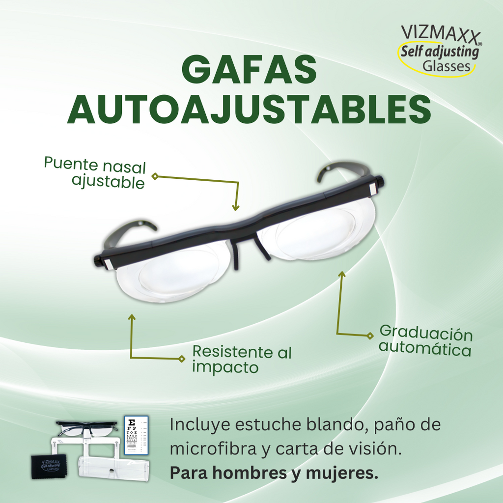 Gafas ajustables graduación instantánea autoajustable