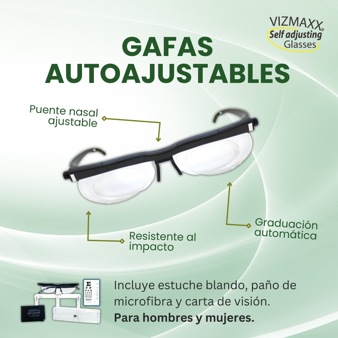 Gafas ajustables graduación instantánea autoajustable