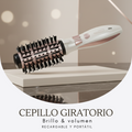 Cepillo giratorio recargable para alisar, dar volumen y brillo al cabello
