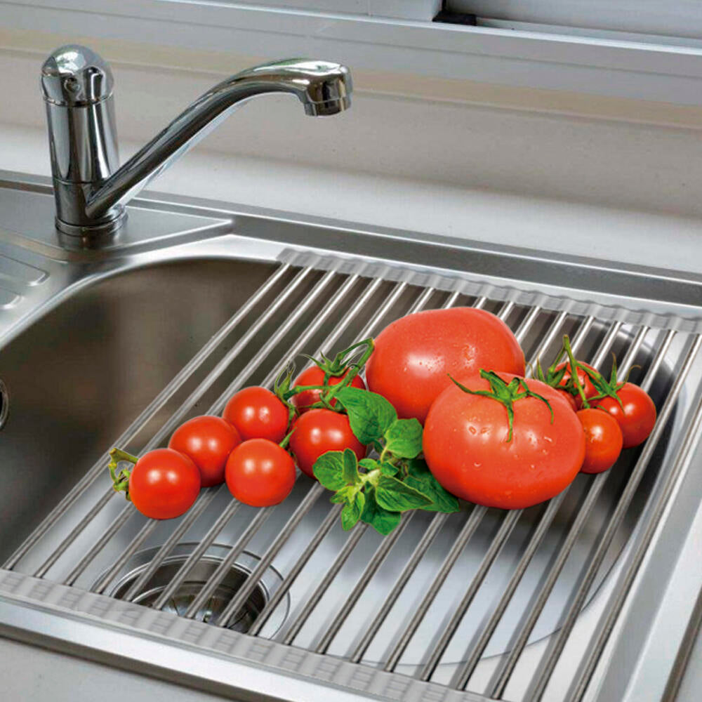Escurridor De Platos Plegable De Acero Inoxidable