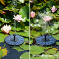 Fuente solar flotante y ecológica para jardines, estanques y piscinas