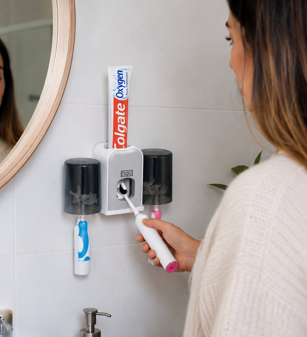 Soporte para cepillo de dientes con dispensador