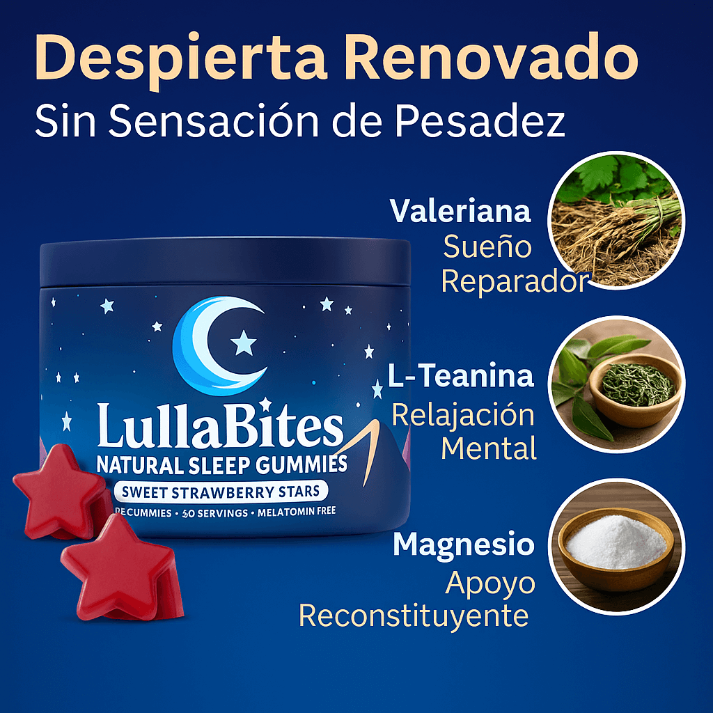 GOMITAS LullaBites® – Sueño Natural y Reparador sin Melatonina