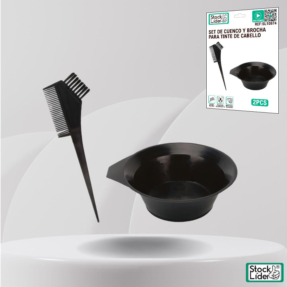 Set de cuenco y brocha para tinte de cabello