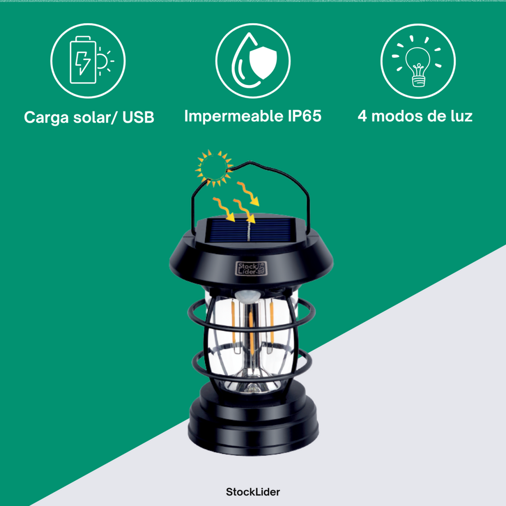 Lámpara solar de camping