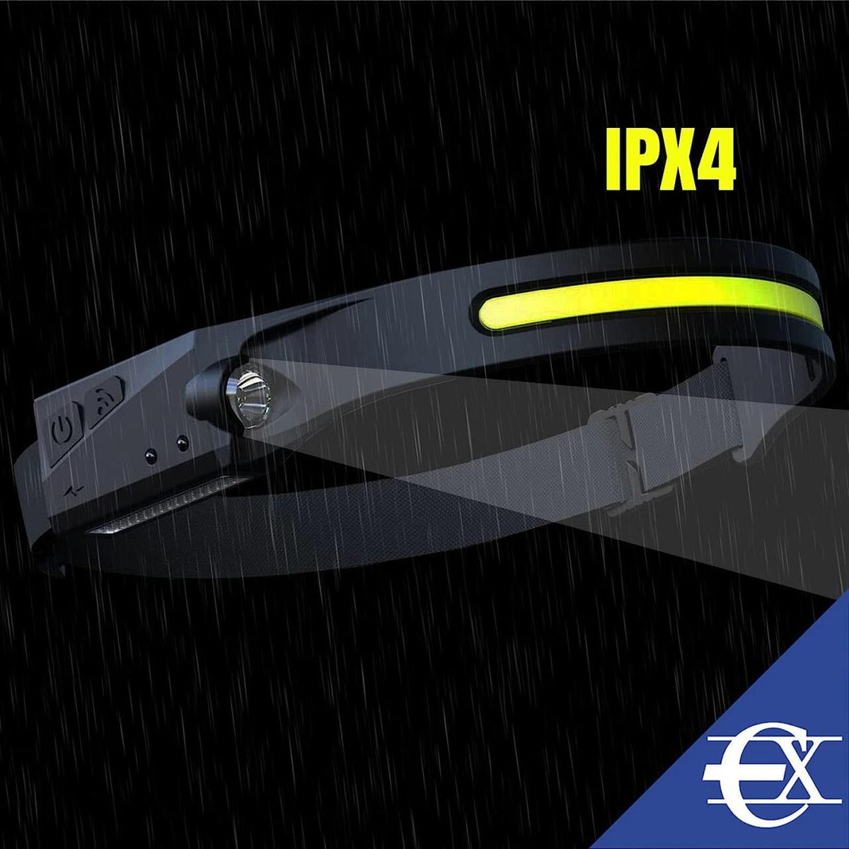 Linterna Cabeza Sensor con Luz Emergencia
