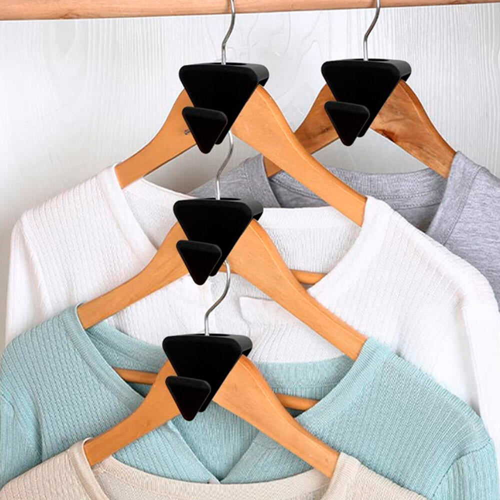18 Piezas Ganchos para Perchas de Plástico - Mini Organizador Clip para Colgar y Optimizar Espacio en el Armario