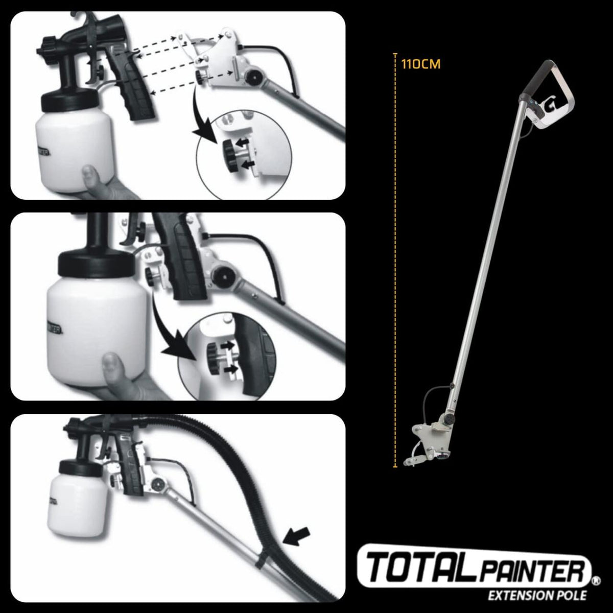 Palo extensible para pintar techos