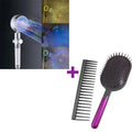 Pack Cabezal de Ducha Con Luz Led & Set Cepillo Peine Desenredador Pelo