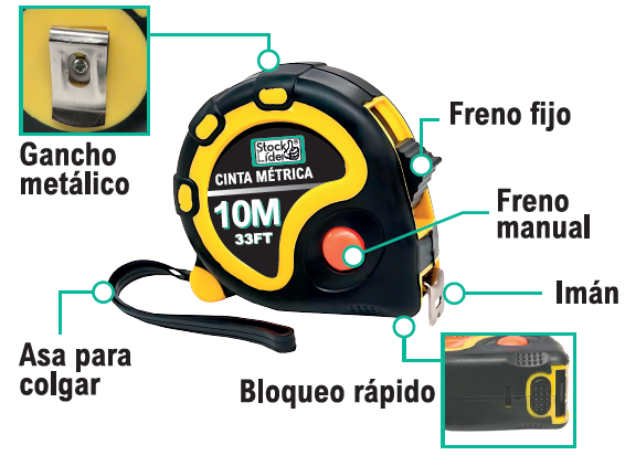 Cinta métrica 10m