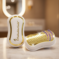 Lima profesional para pies con baño de oro de 18K