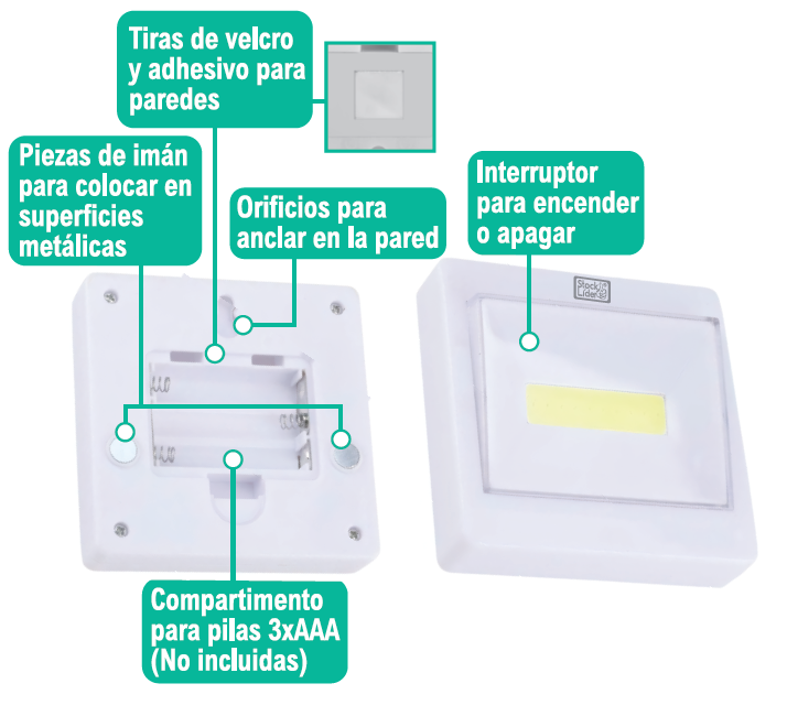 Lámpara COB 3W 200Lm