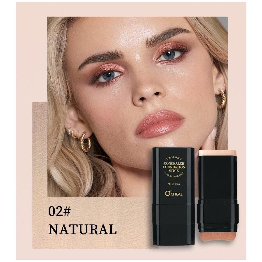 Base de Maquillaje en Barra O’CHEAL 02 Natural con Corrector y Aplicador Integrado