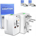 Adaptador Universal de Viaje con Protección de Sobretensión y USB