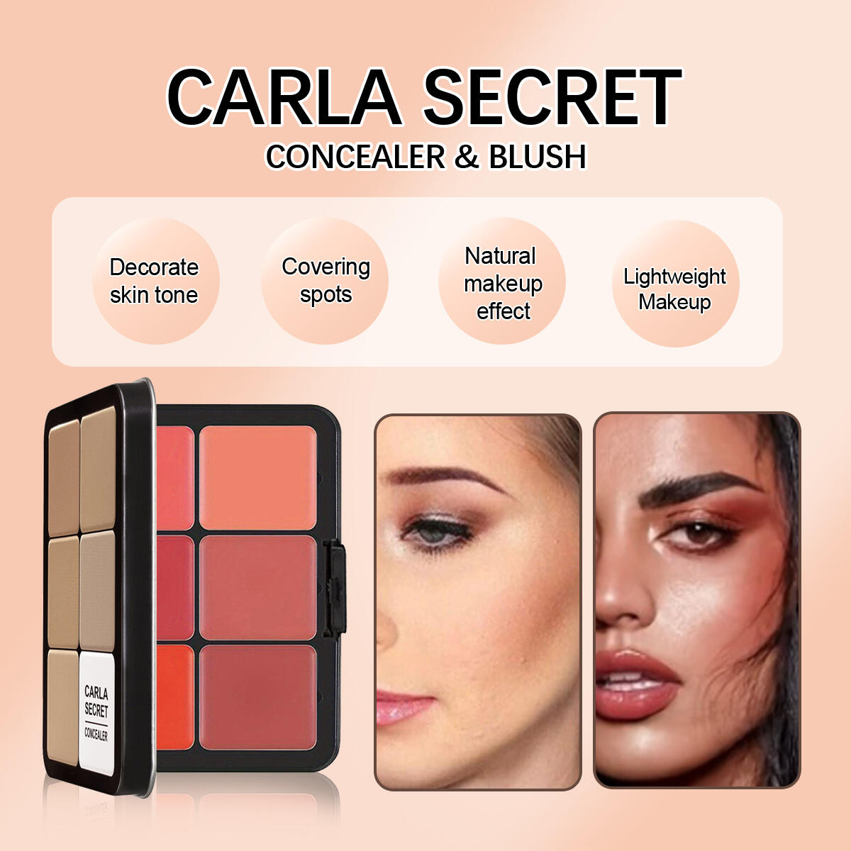 Paleta de Sombras de 12 Colores –MARCA CARLA SECRET