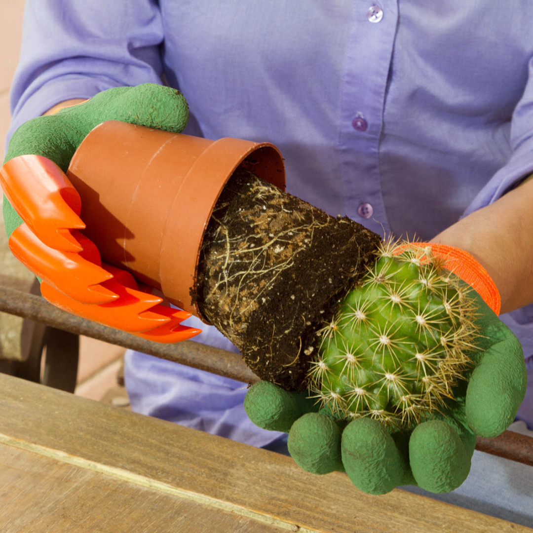 Guantes de jardinería a prueba de agua con garras para cavar, plantar y rastrillar