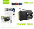 Radio FM/AM/SW, Bluetooth 5, 5W, 1200mah, Green Lyca gl70274