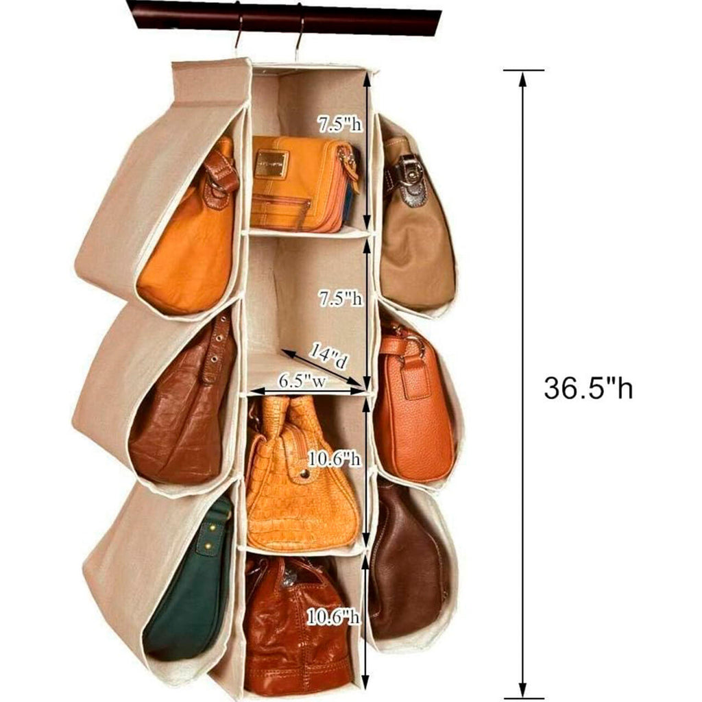 Organizador Colgante del Armario 10 Bolsos Ahorro De Espacio Plegable