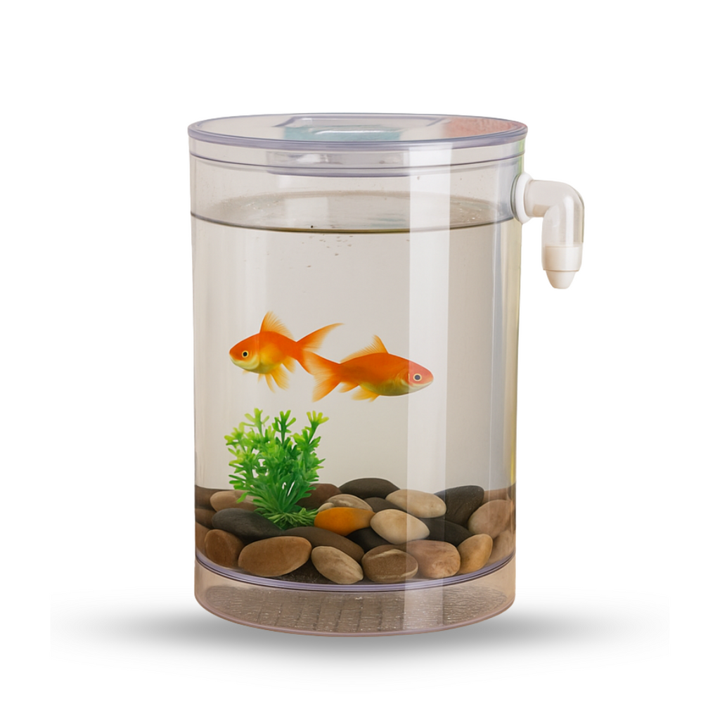 Acuario con Sistema de Limpieza Integrado y Luz LED