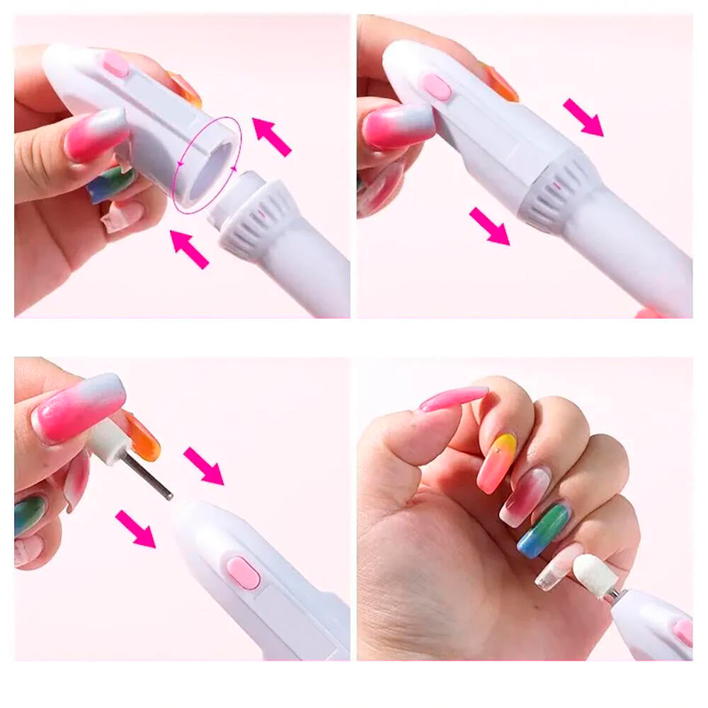 Pack Set Profesional Manicura Eléctrico 5-en-1 & Cortauñas Con Luz LED