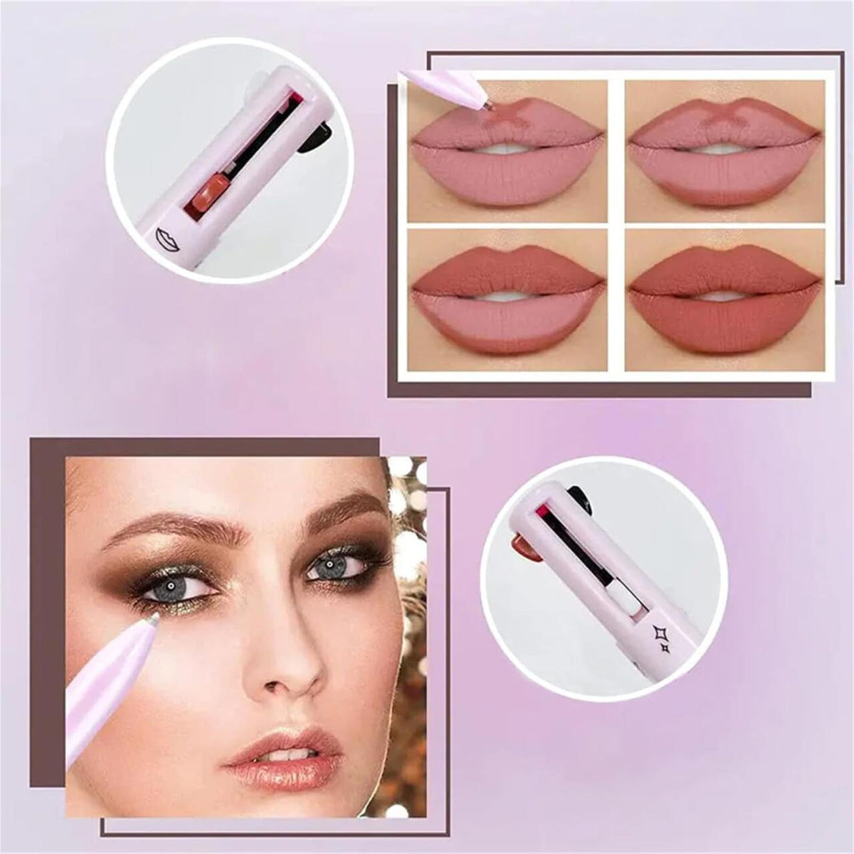 Lápiz de Maquillaje Multifuncional 4 en 1
