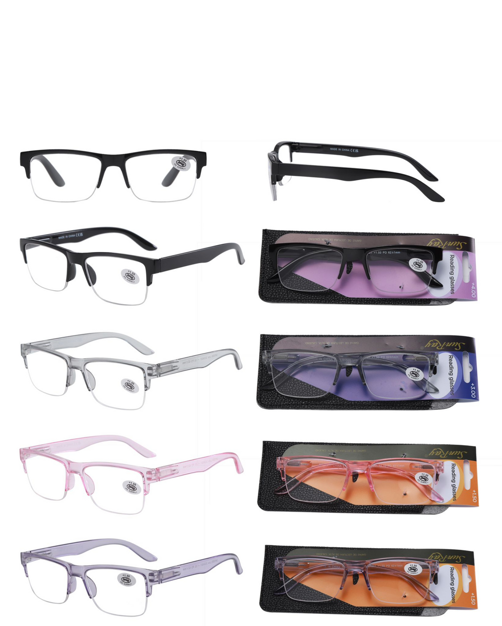 Gafas de Lectura, gafas antirayos azules multifocales +1.00