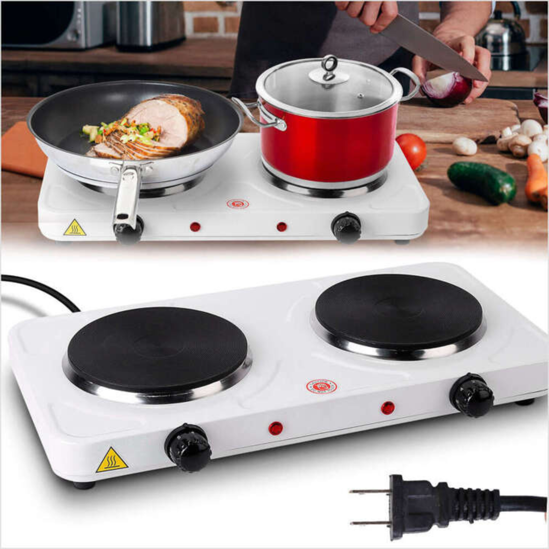 Cocina Eléctrica Portátil Doble – Practicidad y Potencia en Cualquier Espacio