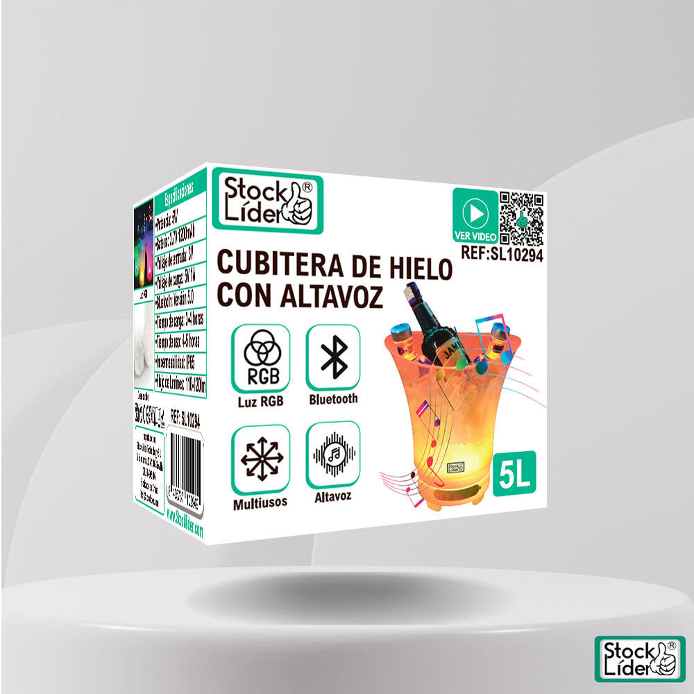Cubitera de hielo con altavoz