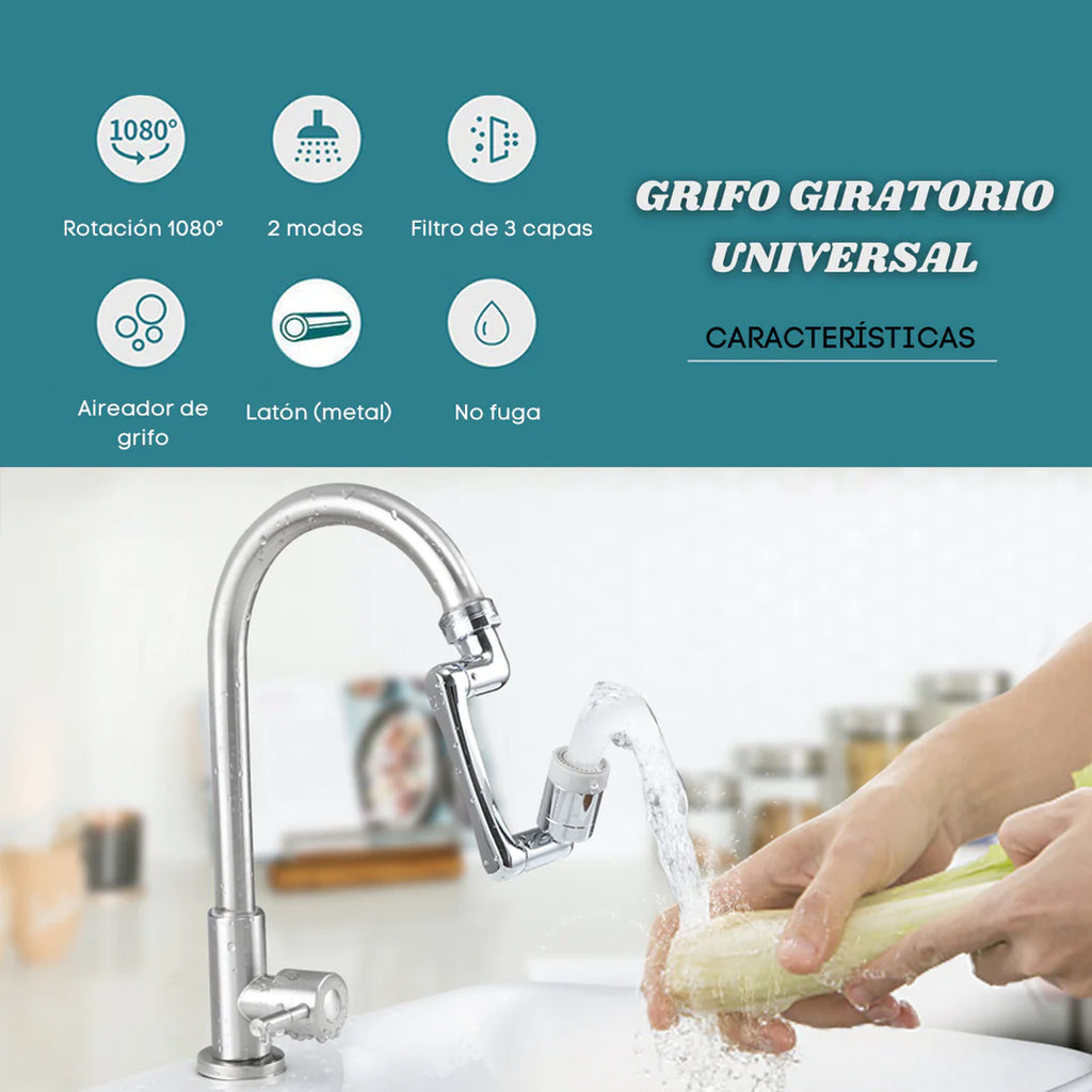Extensor de Grifo Giratorio Metal