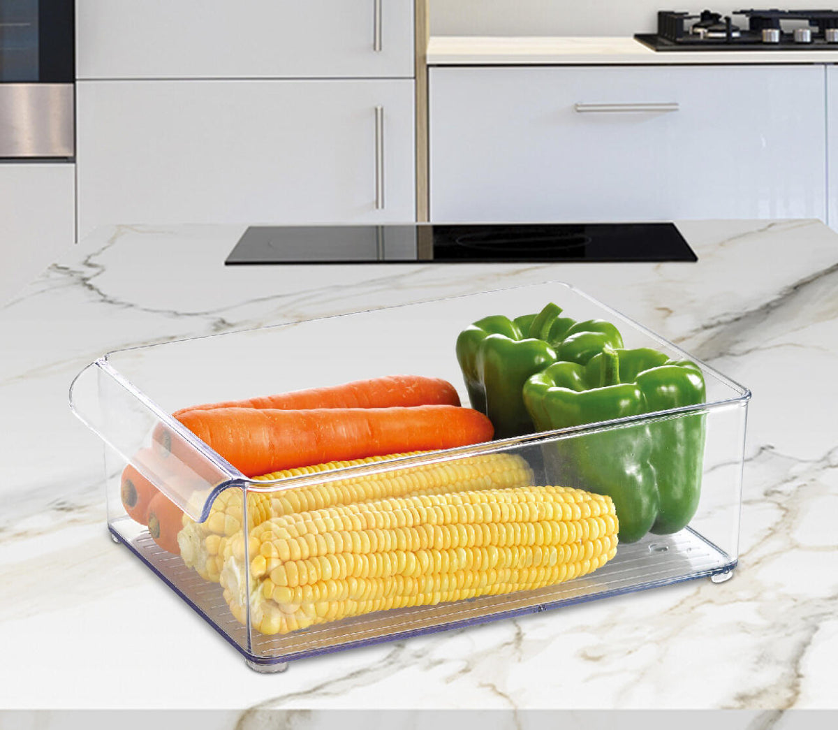 Organizador Frigorífico Transparente Almacenaje Nevera Ahorra Espacio para la Cocina