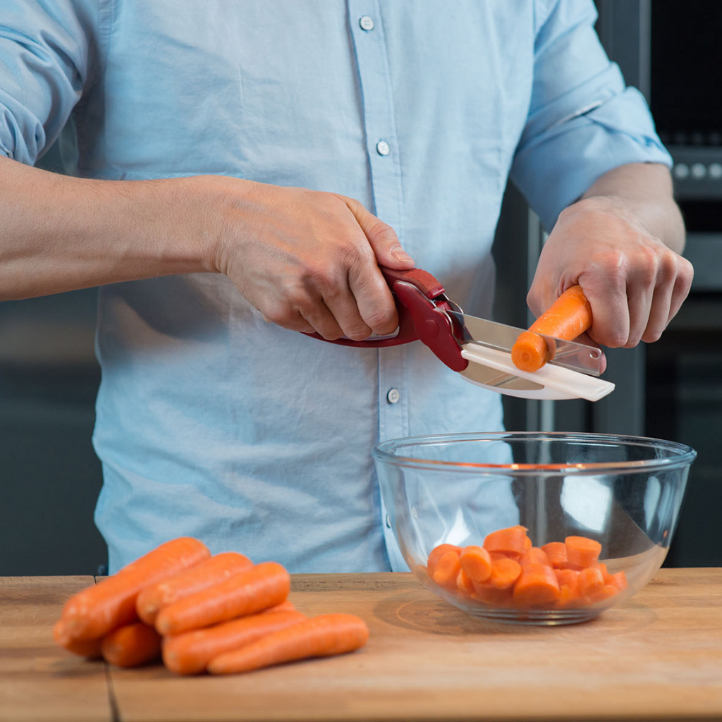 Tijeras de Cocina 2 en 1 con Tabla Integrada