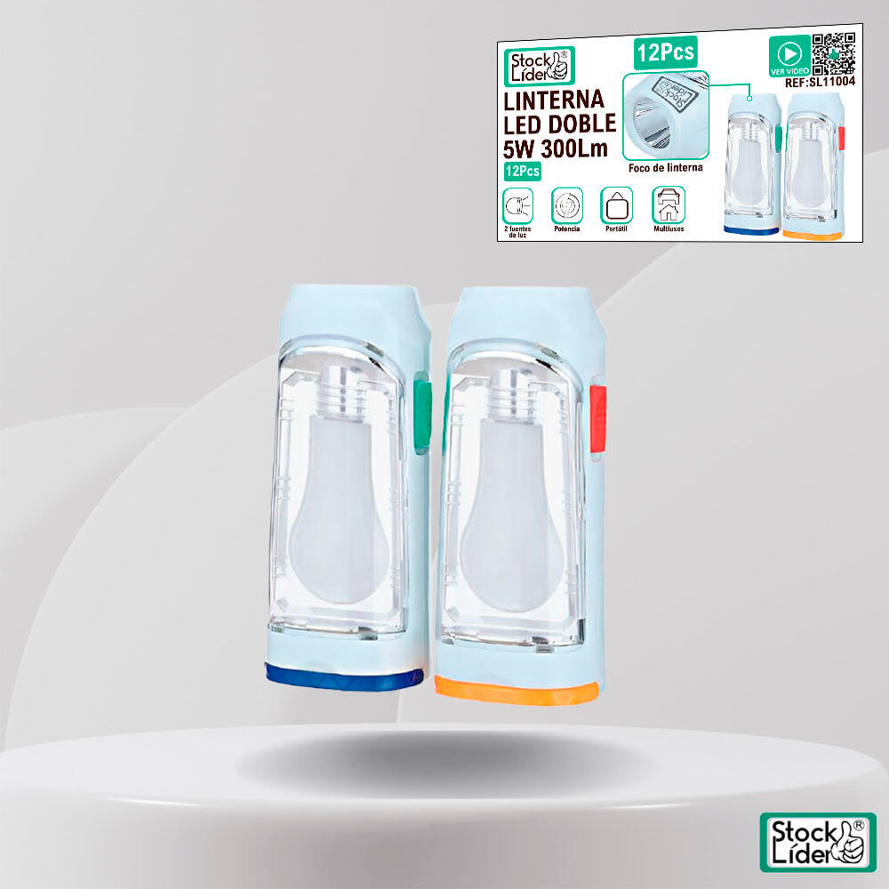 Linterna led doble 5w 300lm
