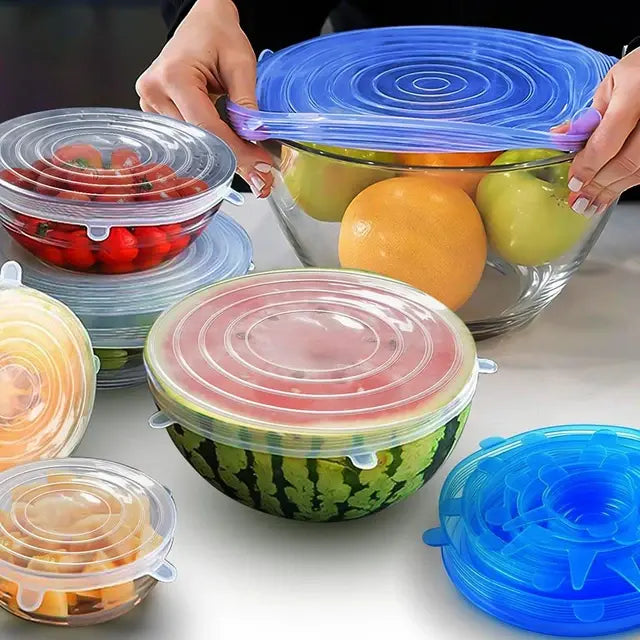 Tapa de Silicona Reutilizable – Conserva tus Alimentos Sin Plástico y Sin Derrames